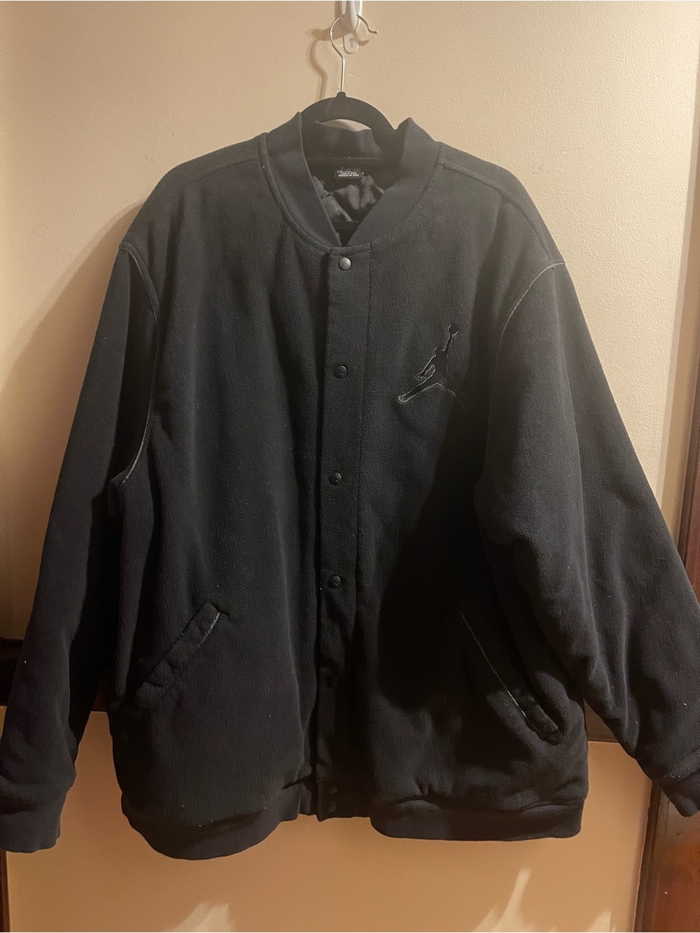 Nike Air Jordan Black Men’s Bomber-Style Varsity Jacket